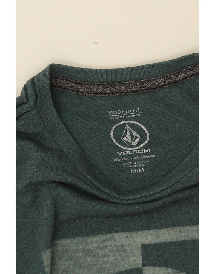 Volcom Herren Modern Fit Graphic T-Shirt Top aus mittelgrüner Baumwolle