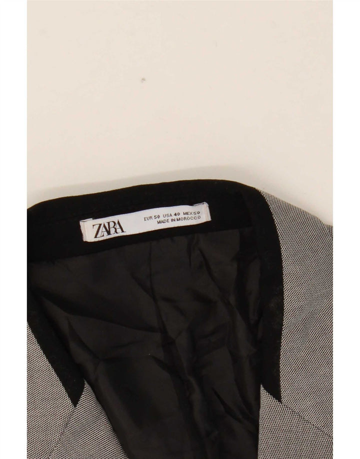 Zara Herren-Blazer mit 1 Knopf, EU 50, Mittelgrau