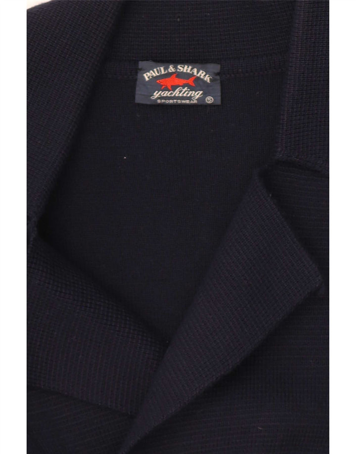 Paul & Shark Zweireihiger Herren-Cardigan aus mittelblauer Wolle