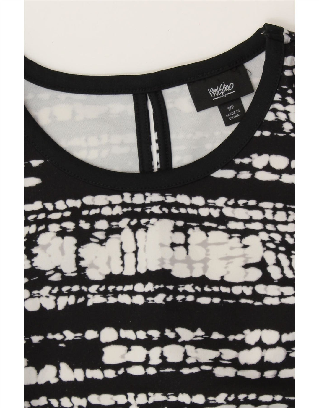 MOSSIMO Ärmelloses A-Linien-Kleid für Damen, Gr. 40, Größe S, Schwarz gefleckt