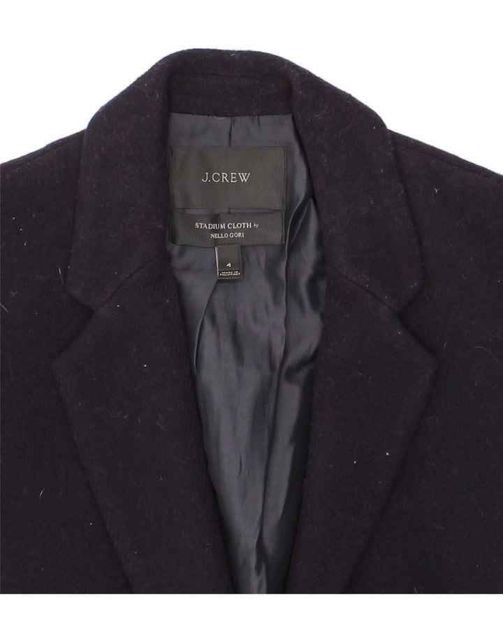 J. CREW Womens Overcoat US 4 Small Navy Blue Wool Vintage J. Crew and Second-Hand J. Crew from Messina Hembry 