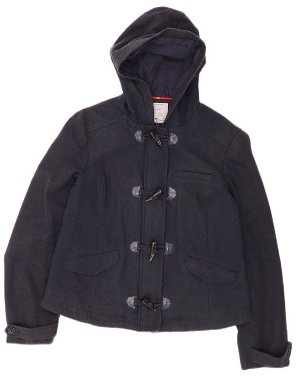 Fat Face Damen-Dufflecoat mit Kapuze, UK 16, Größe L, marineblau, Wolle