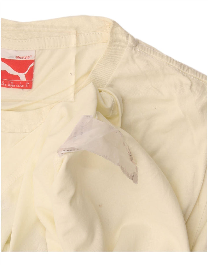 Puma Herren Grafik T-Shirt Top XL Off White