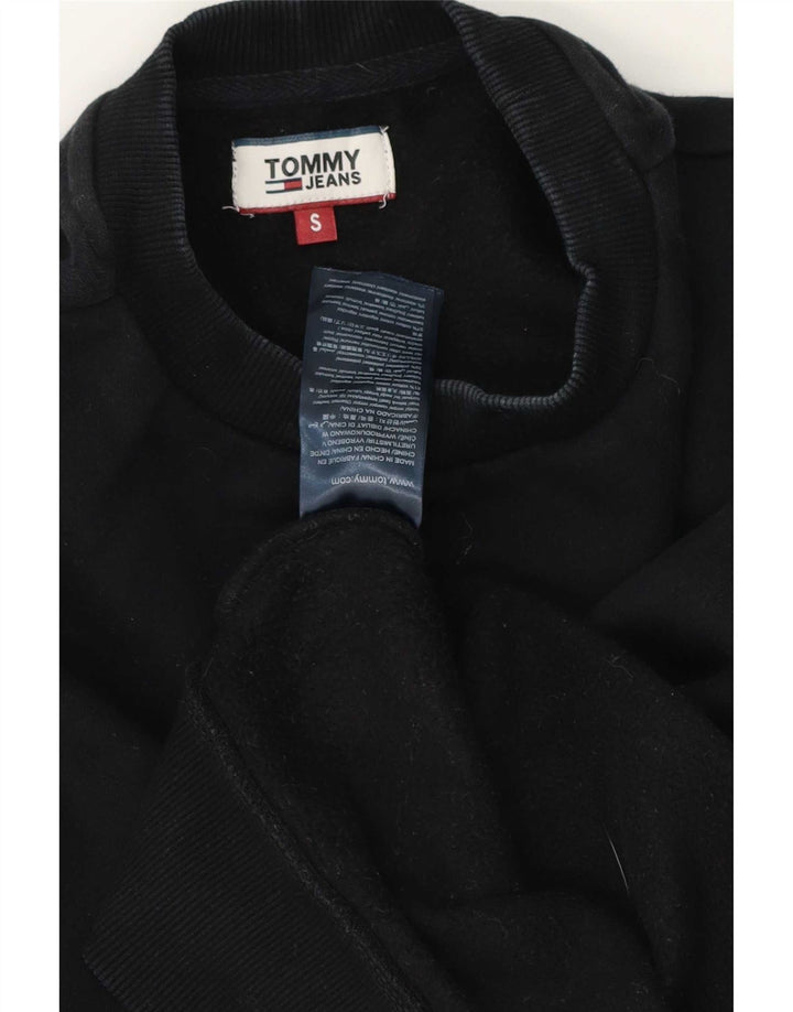 Tommy Hilfiger übergroßer Damen-Sweatshirt-Pullover, Gr. 10, Größe S, Schwarz, Baumwolle