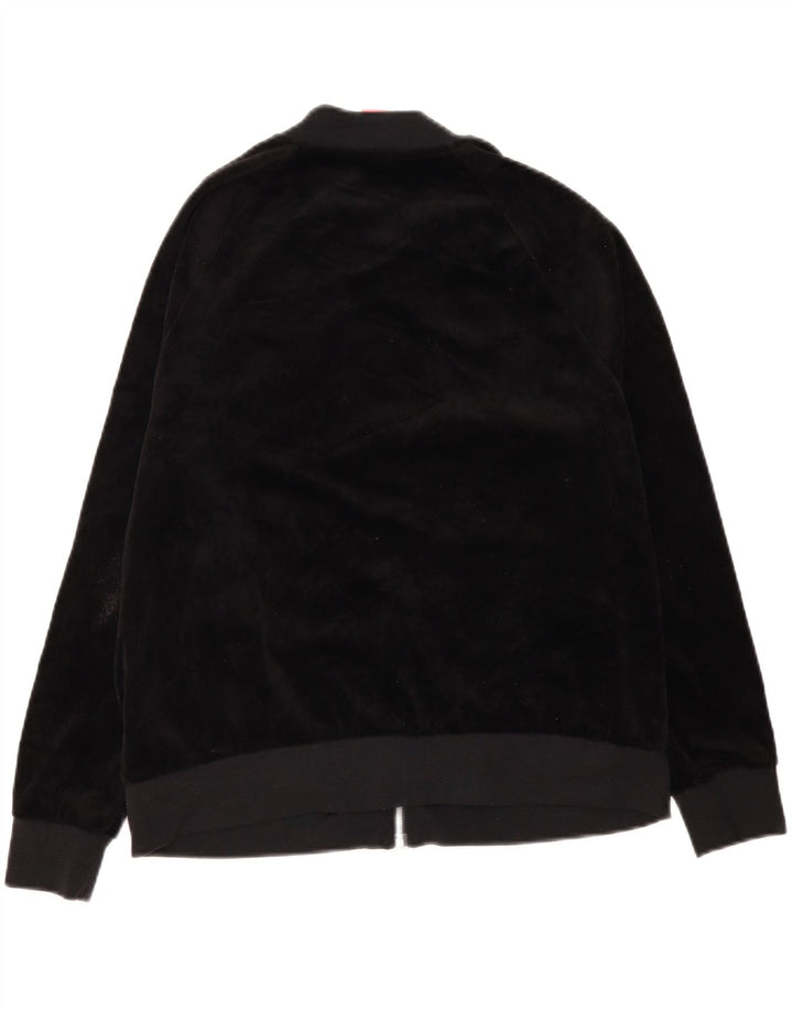 Nike Damen Velours-Trainingsanzug-Oberjacke, UK 14, Größe L, Schwarz, Polyester