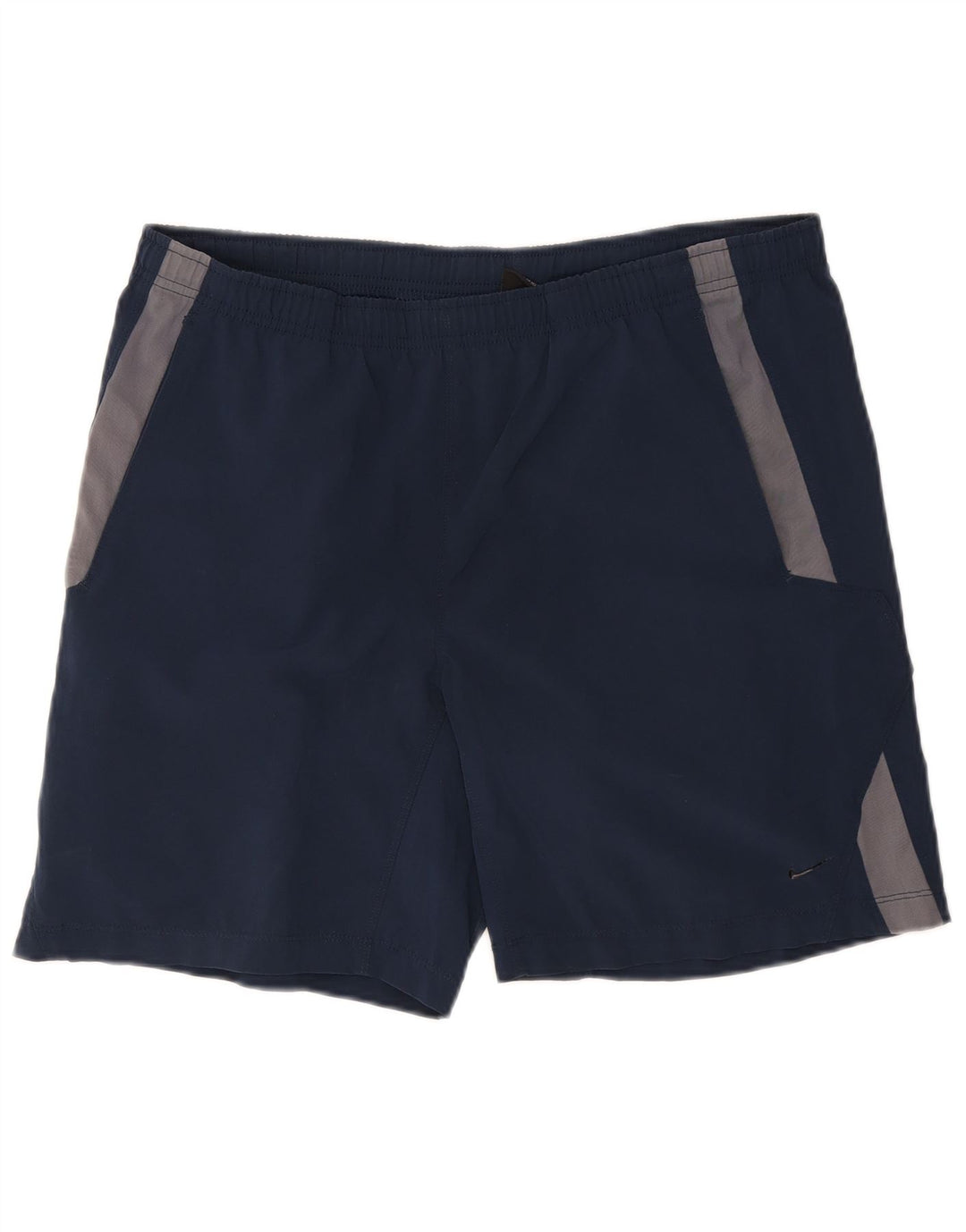 Nike Herren-Sportshorts, Größe S, Marineblau, Farbblock-Polyester