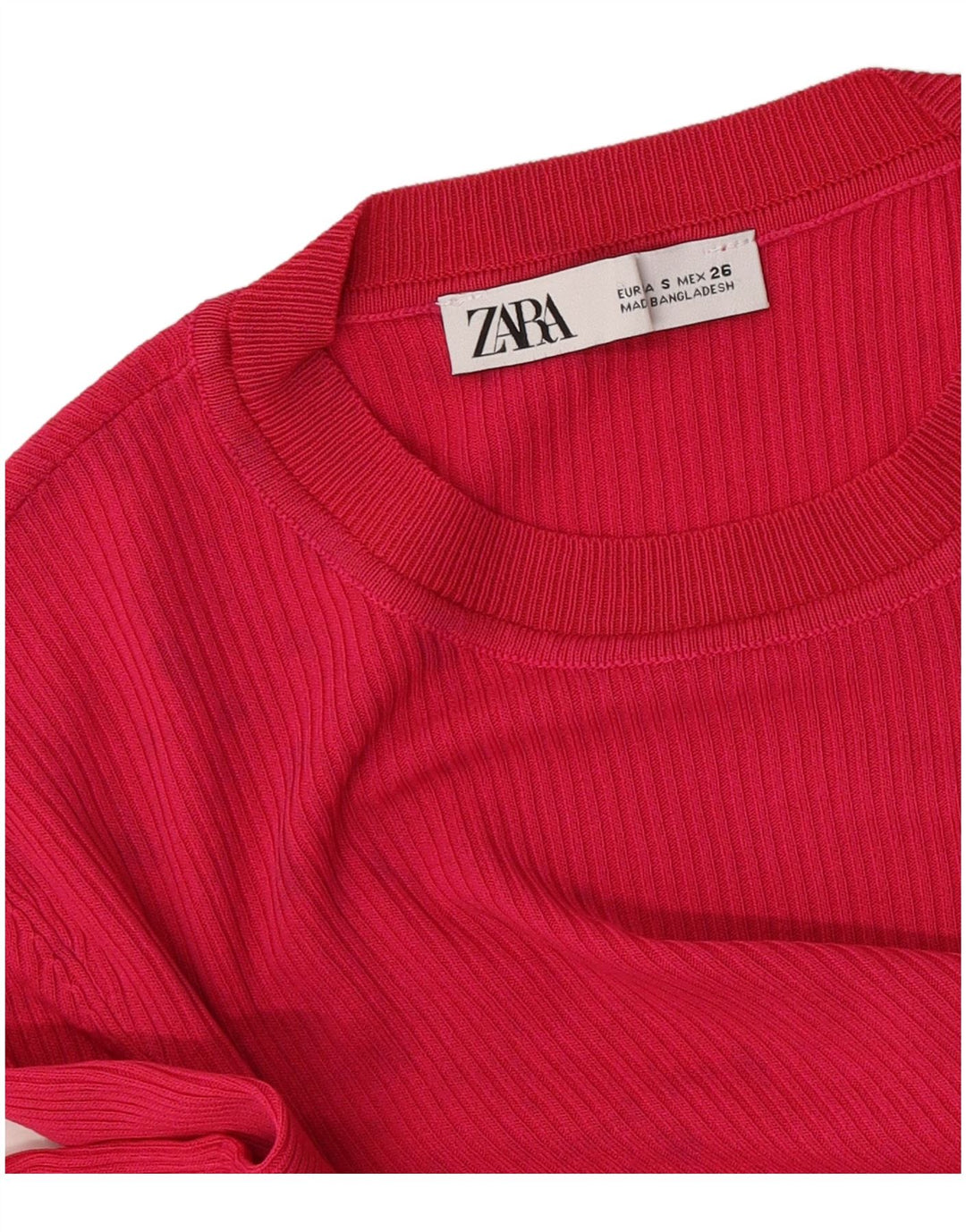 Zara Damen Top Langarm UK 10 Small Pink