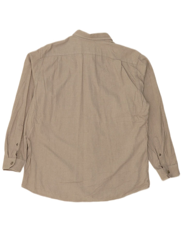EDDIE BAUER Herren-Hemd mit entspannter Passform, große Beige-Baumwolle