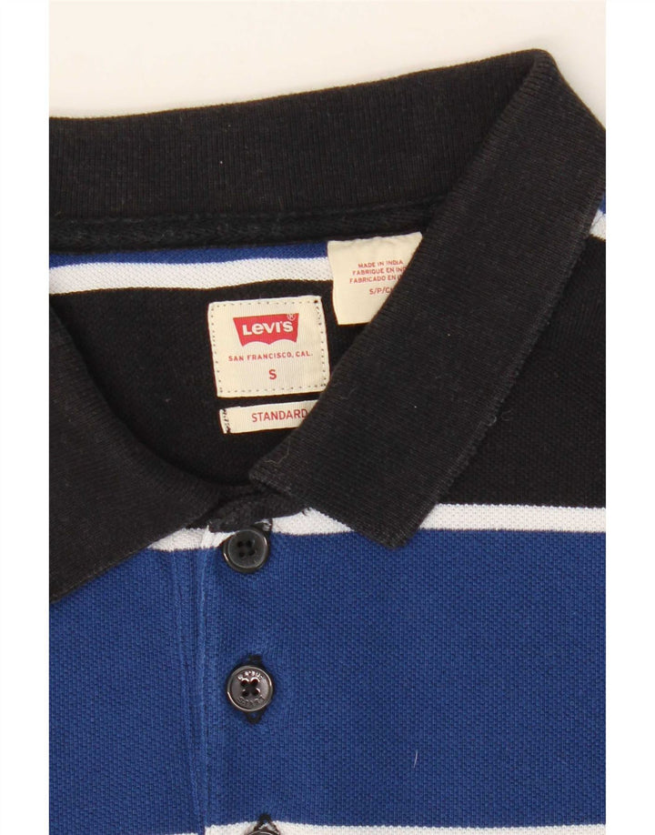 Levi's Herren-Poloshirt mit Standard-Passform, klein, blau gestreift