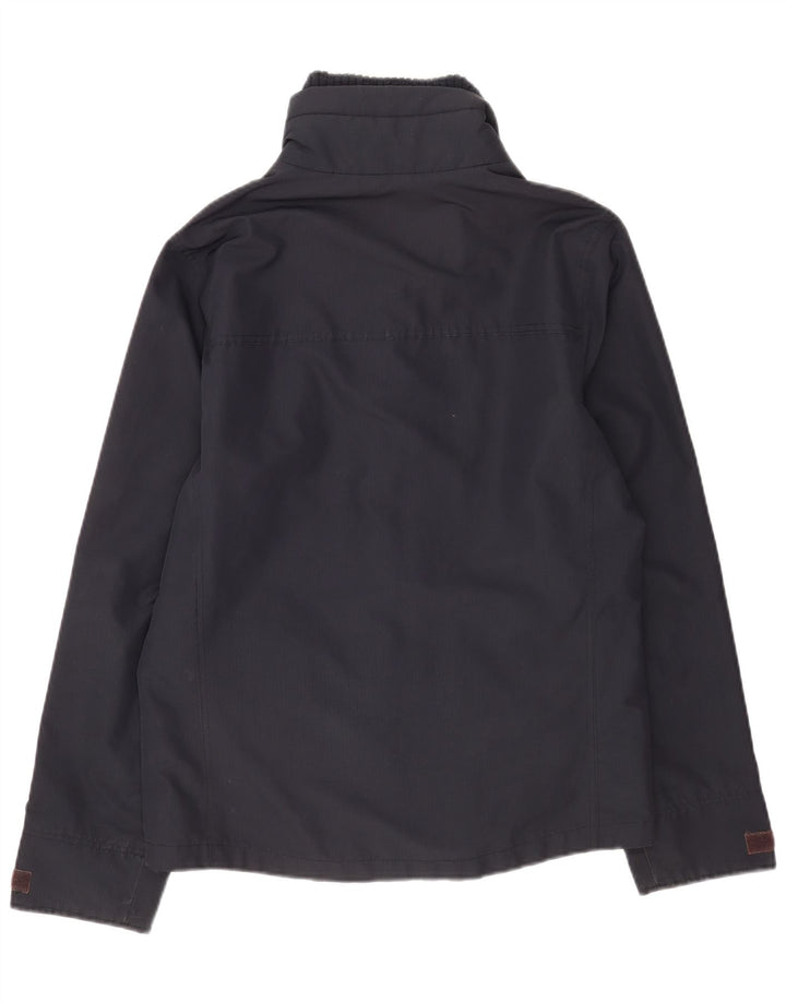 Hollister Herren Regenjacke UK 40 Large Marineblau Polyester