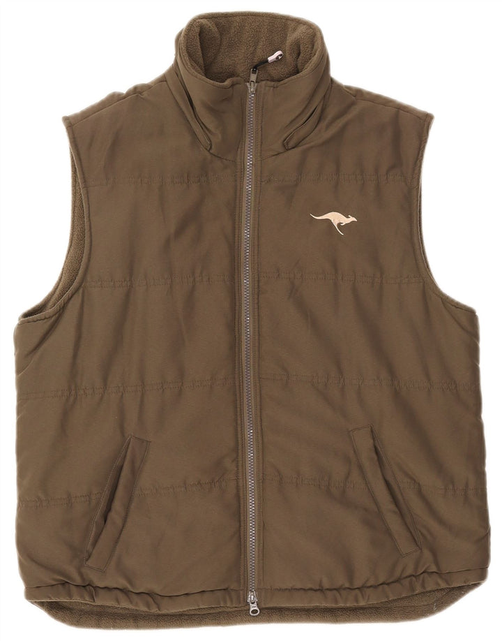 Kangaroos Damen Wattierte Weste UK 16 Large Khaki Polyester