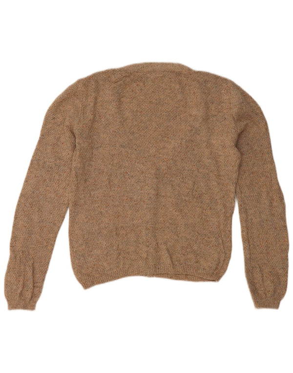 Fat Face Damen-Cardigan-Pullover UK 10 Small Braun Baumwolle