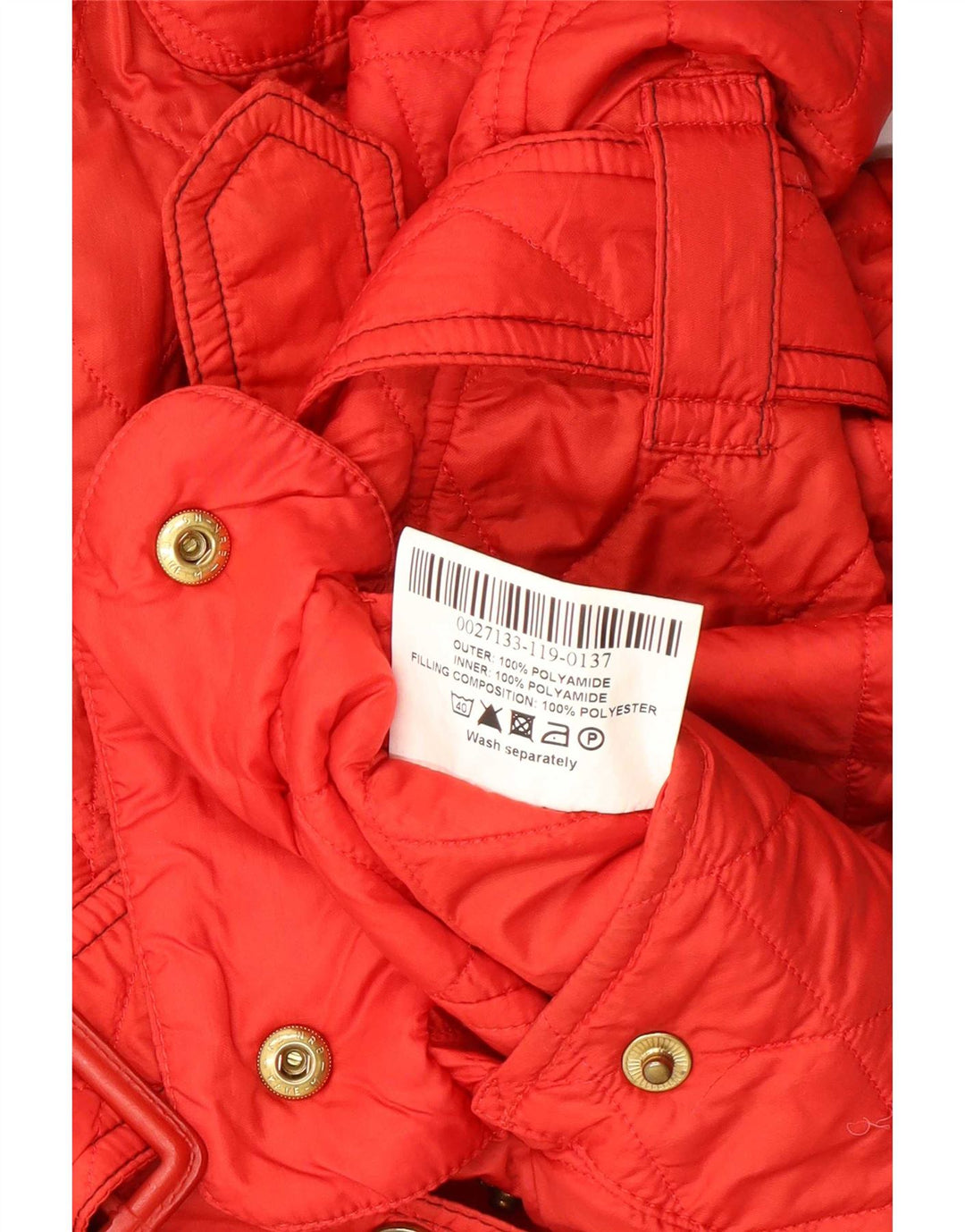 Barbour Damen Steppjacke UK 12 Mittelrotes Polyamid
