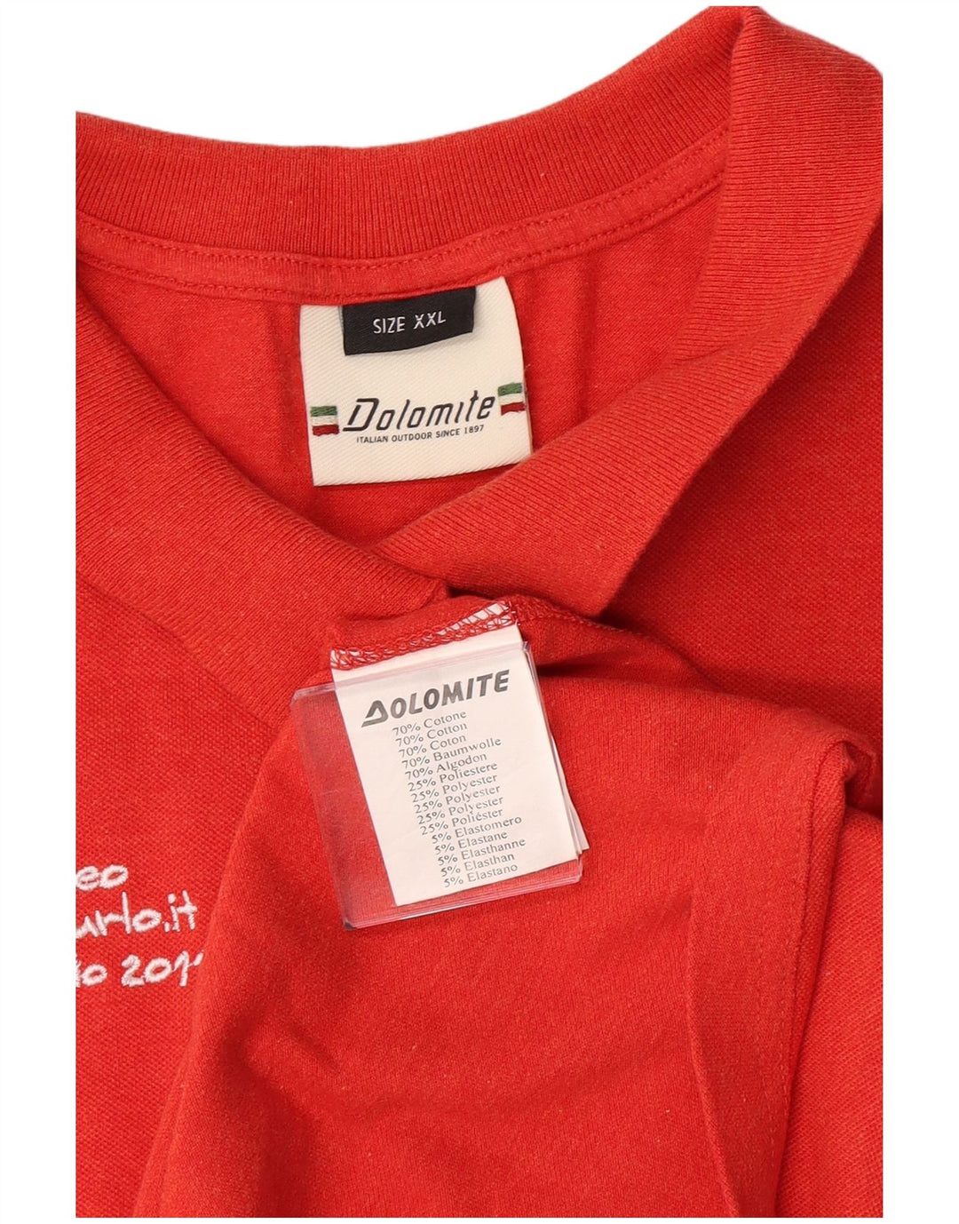 Dolomite Damen ärmelloses Poloshirt 2XL rote Baumwolle