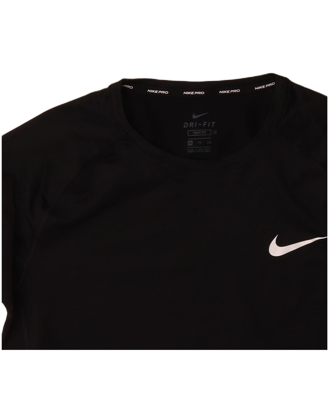 NIKE Herren Tight Fit T-Shirt Top 2XL Schwarz Polyester