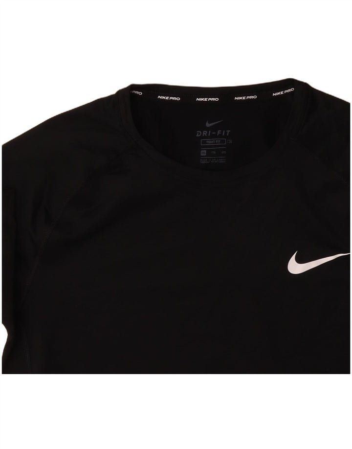 NIKE Herren Tight Fit T-Shirt Top 2XL Schwarz Polyester