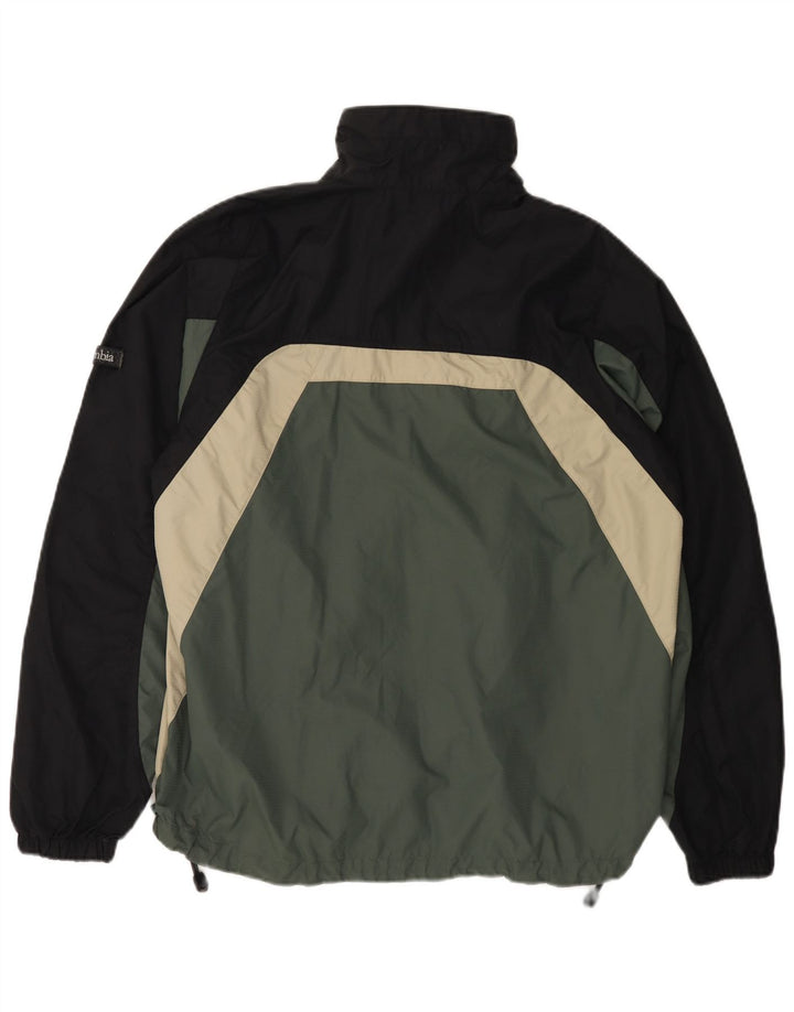 Columbia Herren-Regenjacke UK 38 Mittelgrünes Colourblock-Nylon