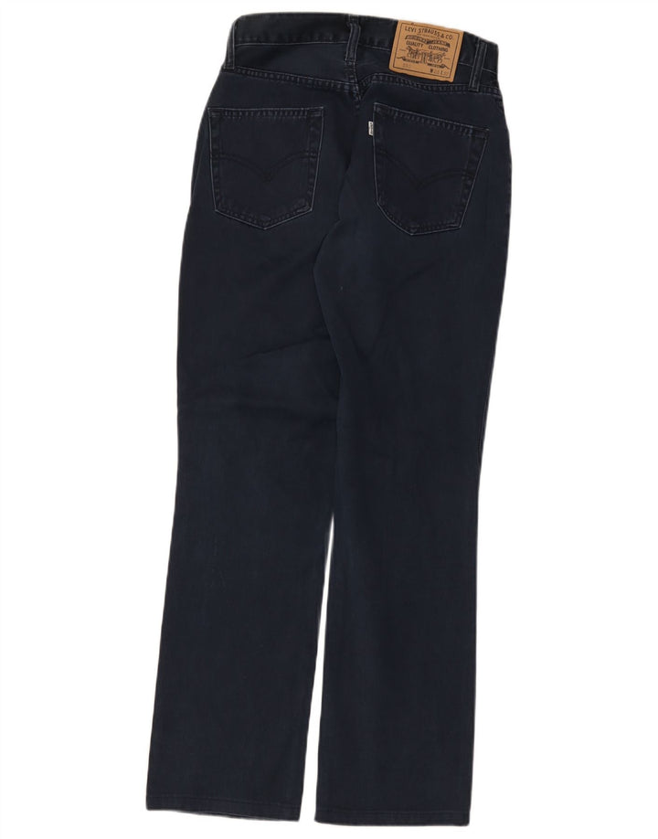 Levi's Damen 595 Straight Jeans W28 L29 Marineblaue Baumwolle