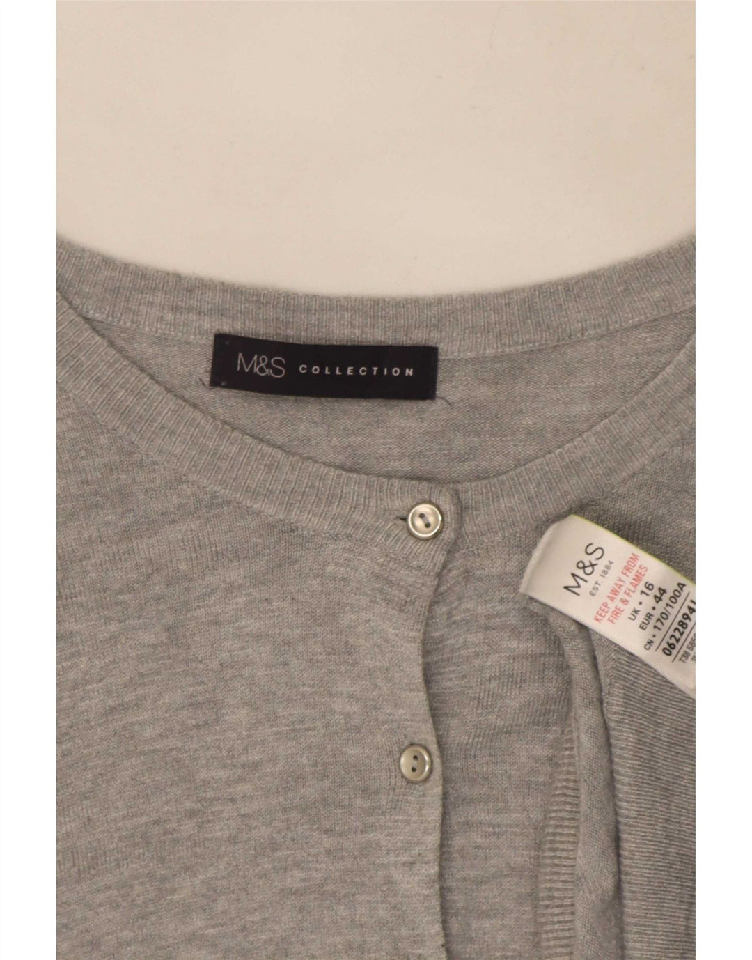 Marks & Spencer Damen-Cardigan-Pullover UK 16 Große graue Viskose