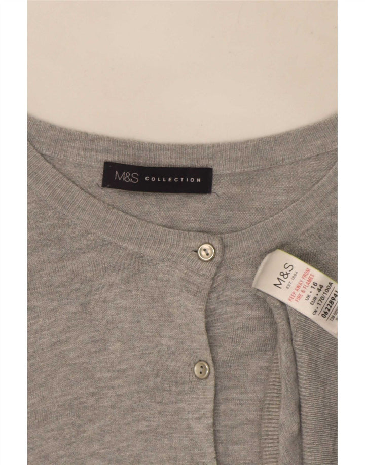 Marks & Spencer Damen-Cardigan-Pullover UK 16 Große graue Viskose