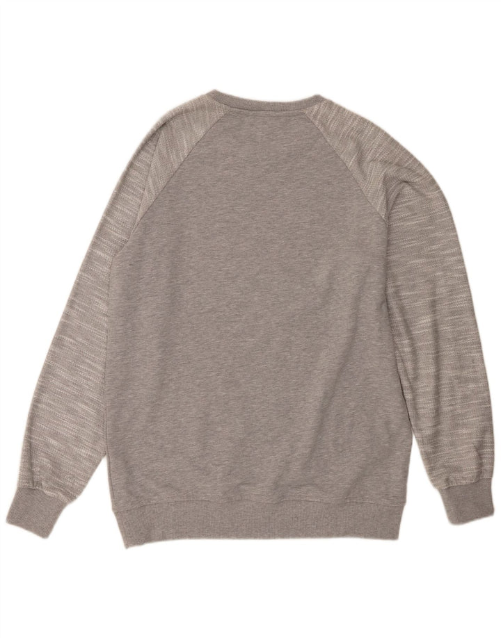 Jack & Jones Herren-Sweatshirt, Pullover, XL, grau meliert, Polyester