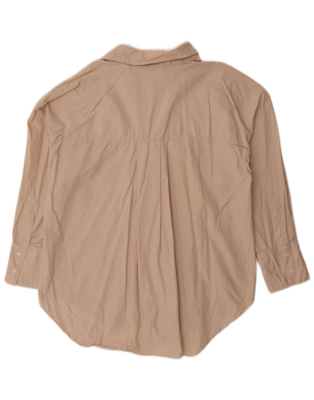 Zara Damen Übergroßes Hemd UK 10 Small Beige