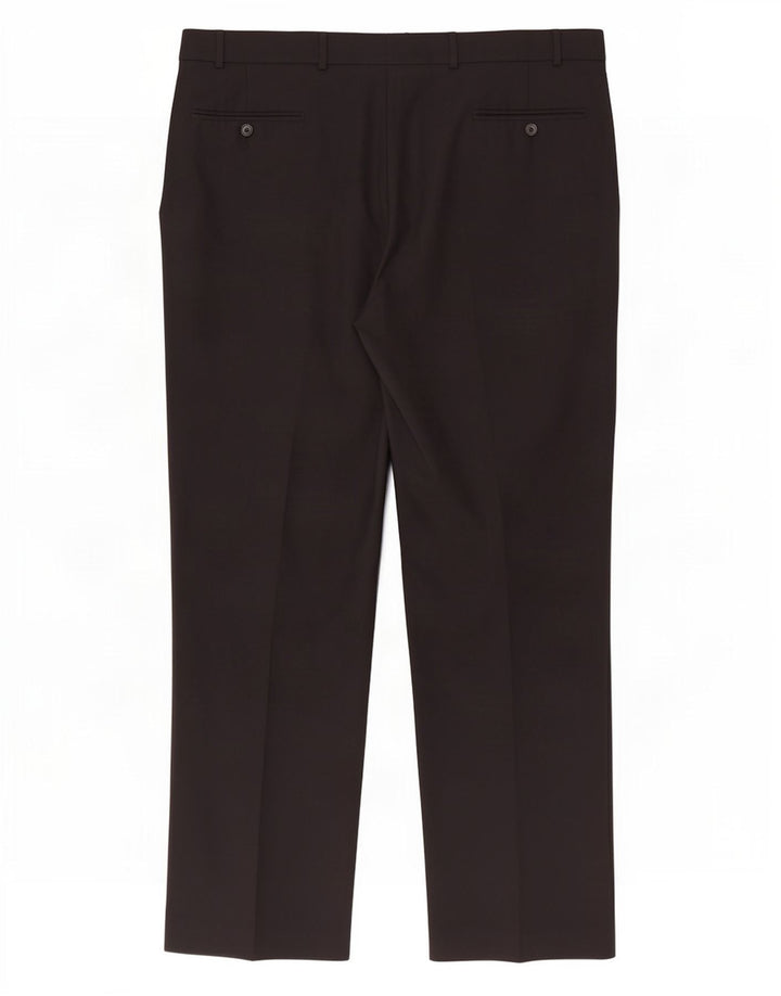 Gerade Herren-Anzughose von Marks & Spencer, W40, L31, schwarze Wolle