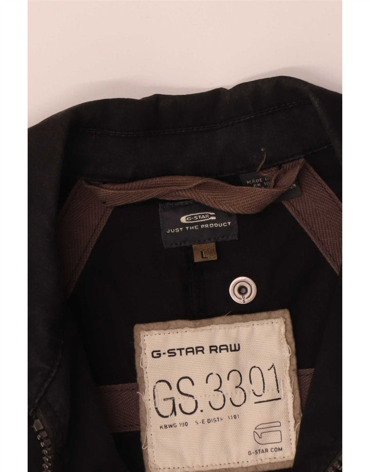G-Star Herren Utility Jacke UK 40 Large Schwarz Baumwolle