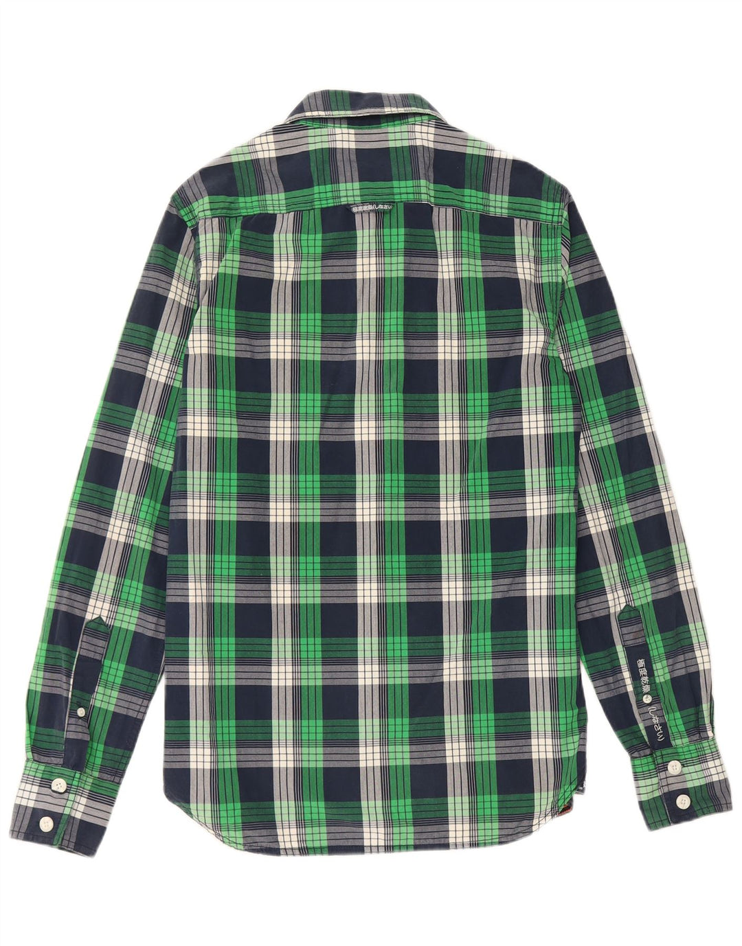 Superdry Herren-Hemd aus Baumwolle mit mittelgrünem Karomuster