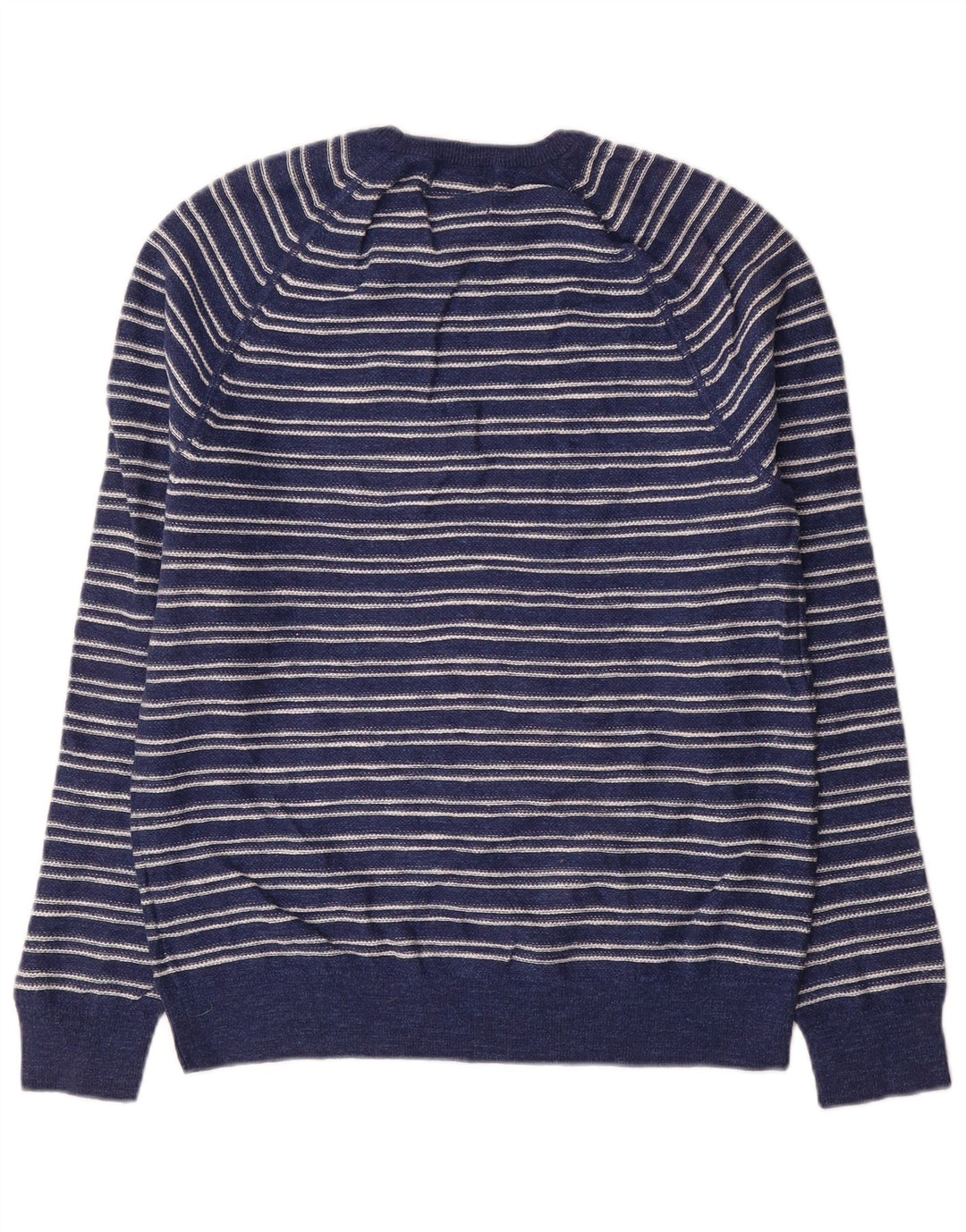Marks & Spencer Herren-Pullover mit Rundhalsausschnitt, mittleres Marineblau gestreift