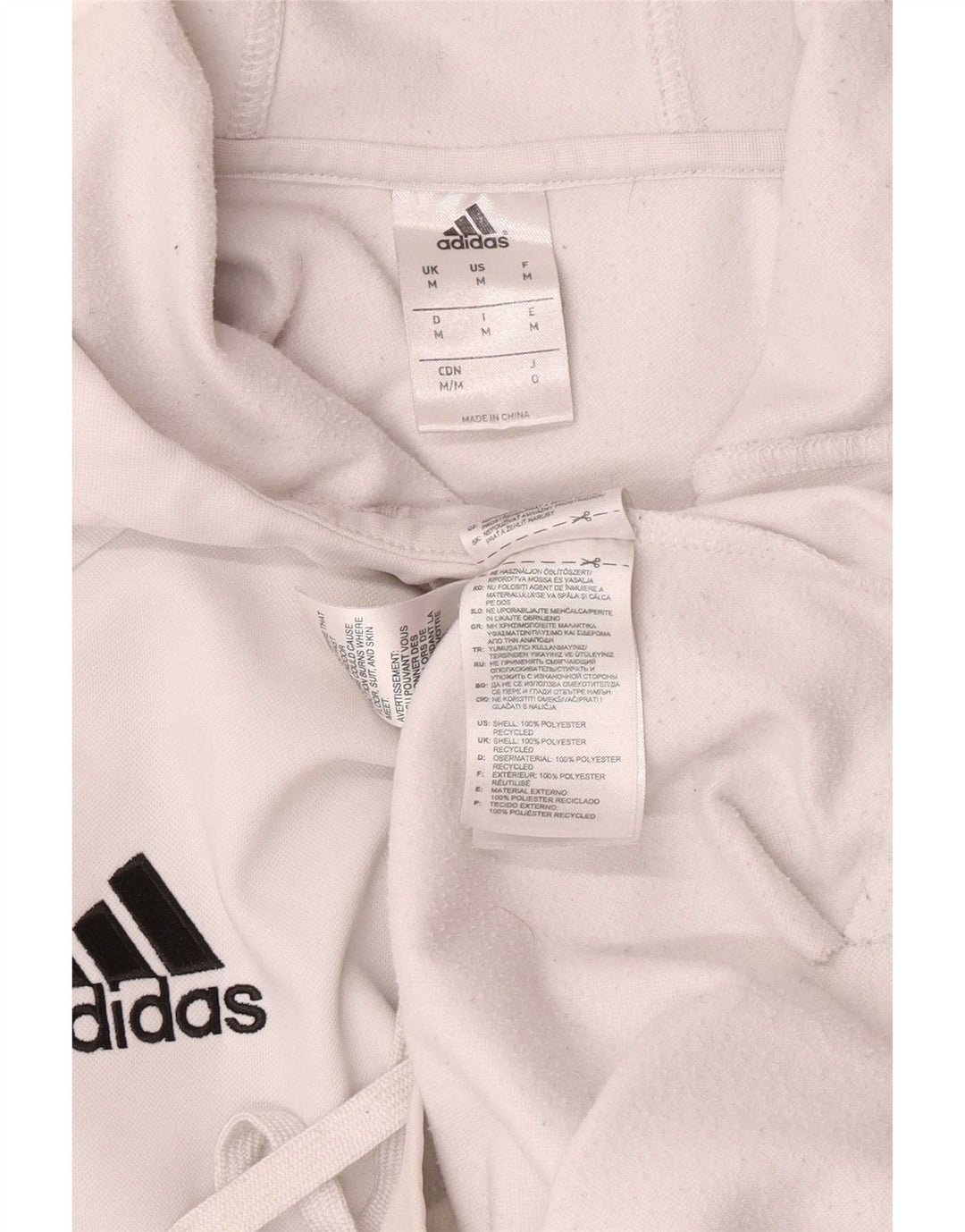 Adidas Herren Kapuzenpullover Mittelweißes Polyester