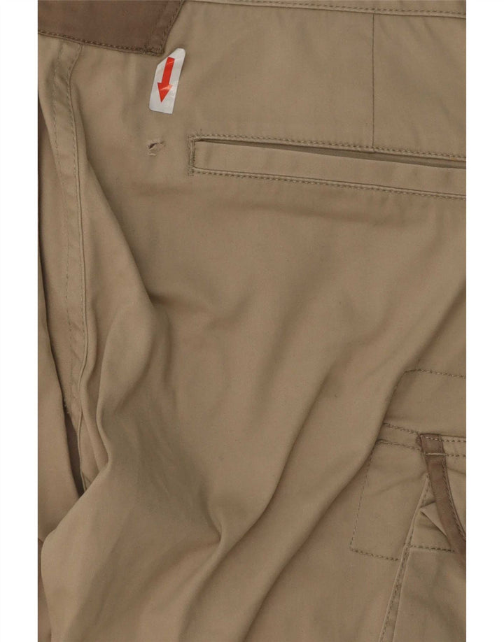 Massimo Dutti Damen Slim Cargohose W30 L32 Beige Baumwolle