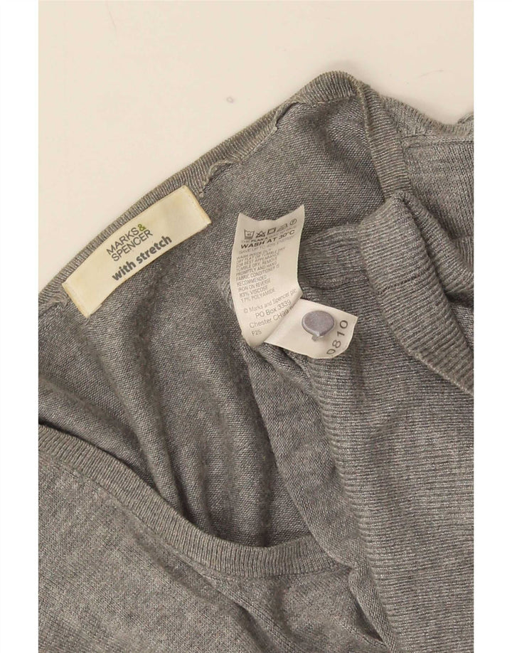 Marks & Spencer Damen-Cardigan-Pullover UK 16 Large Graues Polyamid