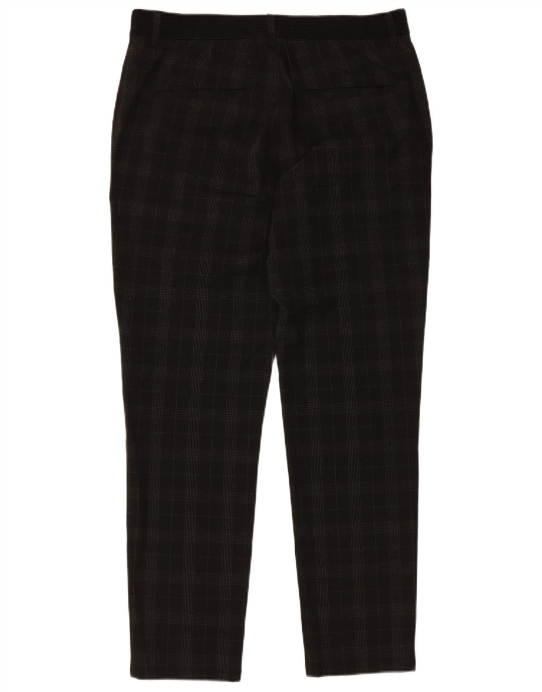 Zara Herren Tapered Chino-Hose, Größe M, W31, L28, Schwarz kariert