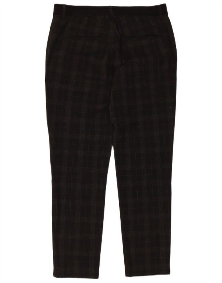 Zara Herren Tapered Chino-Hose, Größe M, W31, L28, Schwarz kariert