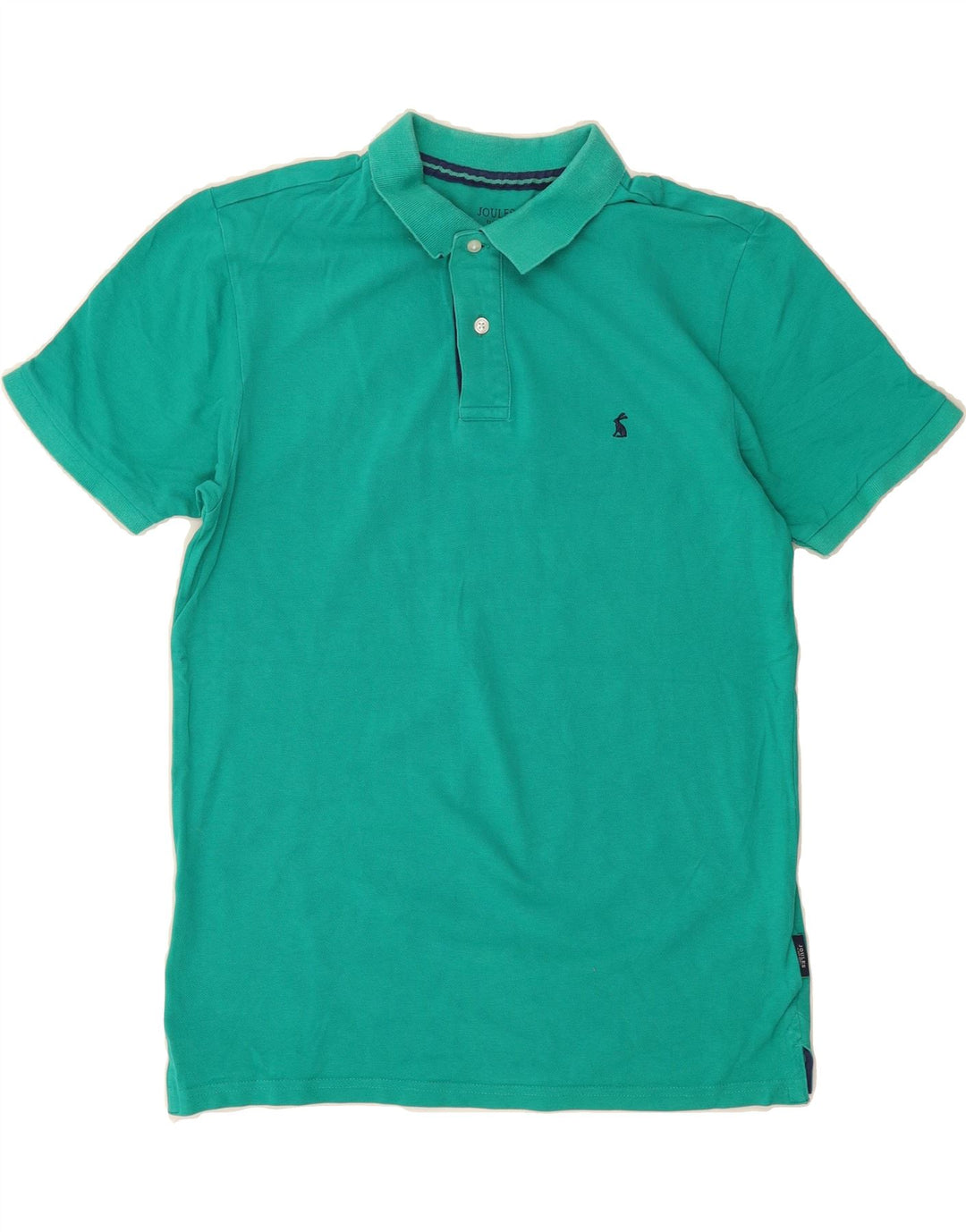 JOULES Mens Classic Fit Polo Shirt Small Turquoise Cotton Vintage Joules and Second-Hand Joules from Messina Hembry 