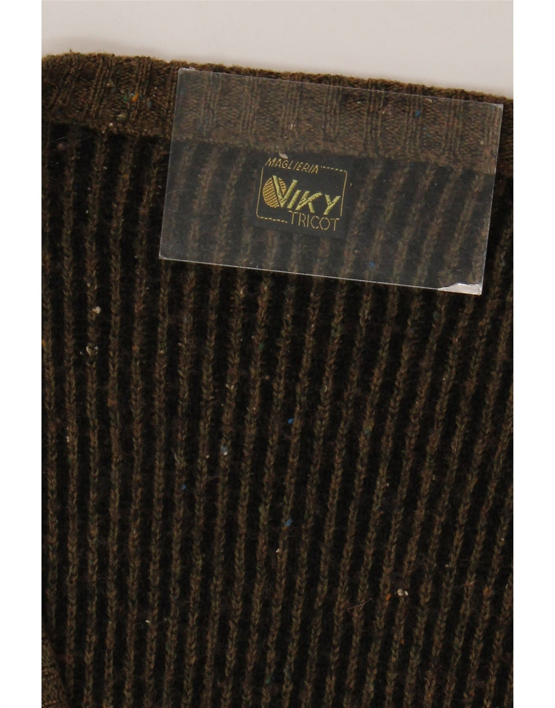 Viky Tricot Herren-Strickjacke, Größe 52, groß, braun, geometrisch