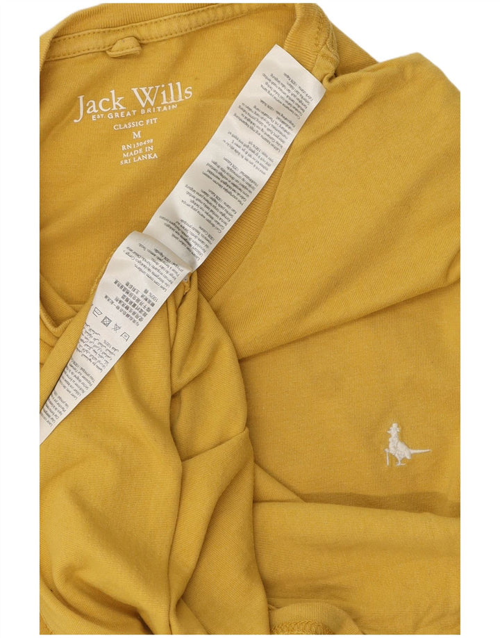 Jack Wills Herren-T-Shirt mit klassischer Passform aus mittelgelber Baumwolle