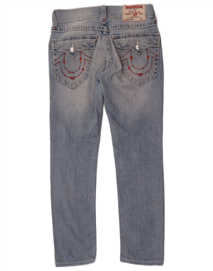 TRUE RELIGION Damen Slim Jeans W30 L29 Blaue Baumwolle