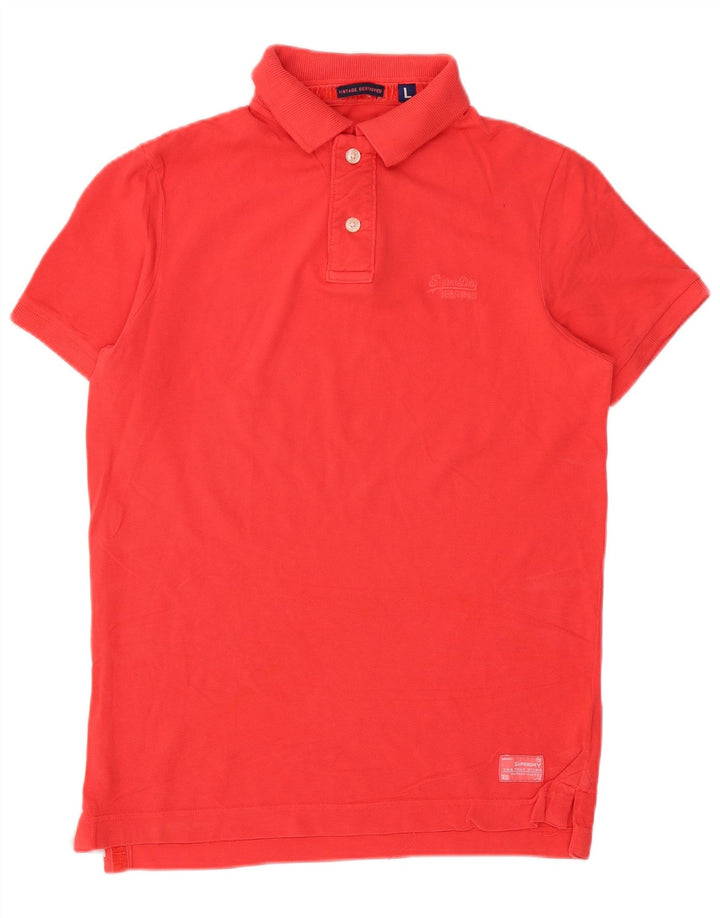 Superdry Herren-Poloshirt, große rote Baumwolle