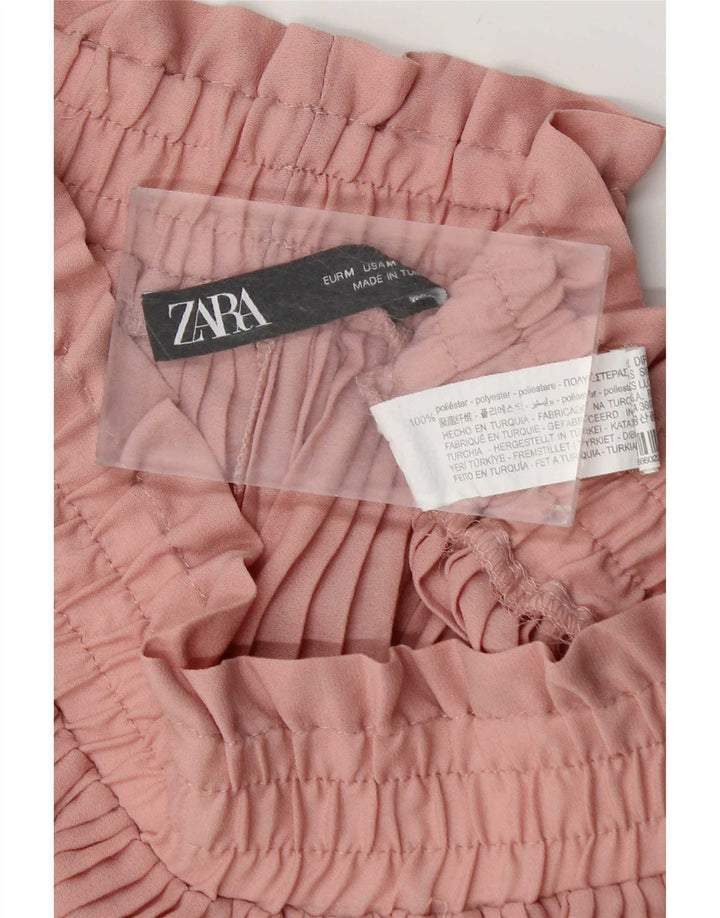 Zara Damen Cullotes Shorts Medium W28 Rosa Polyester