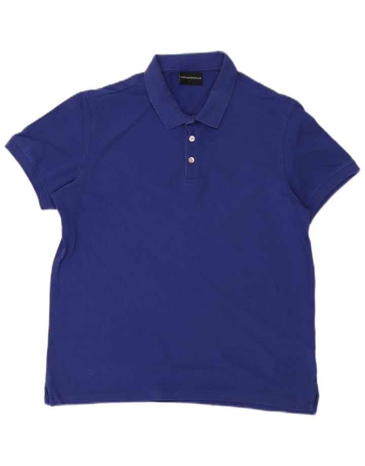 Emporio Armani Herren Poloshirt Mittelblau