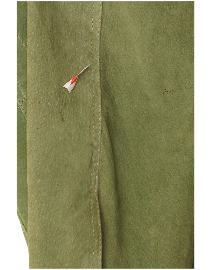 Engbers Herren-Bomberjacke aus Wildleder, EU 50, großes grünes Leder