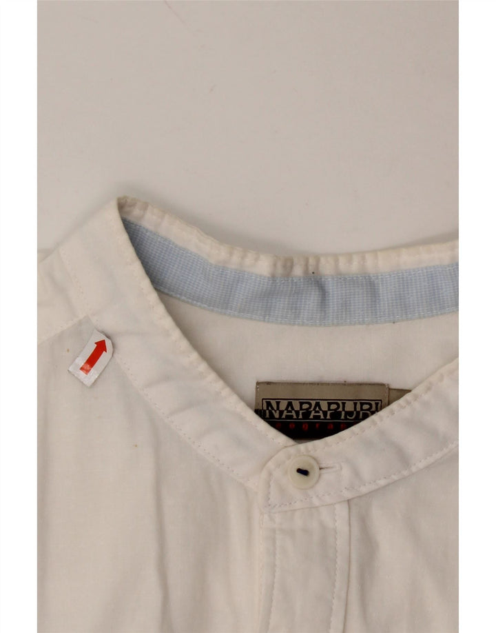 NAPAPIJRI Herren Geographic Regular Fit Hemd aus mittelweißer Baumwolle