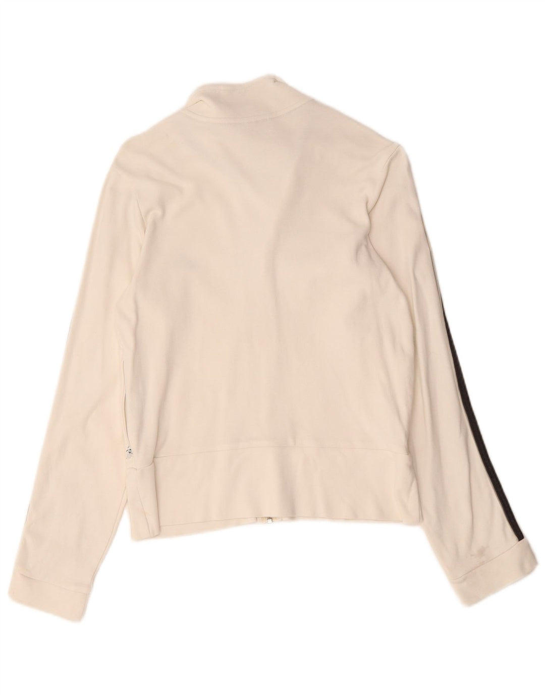 Adidas Damen Trainingsanzug Top Jacke UK 12 Mittelweiße Baumwolle