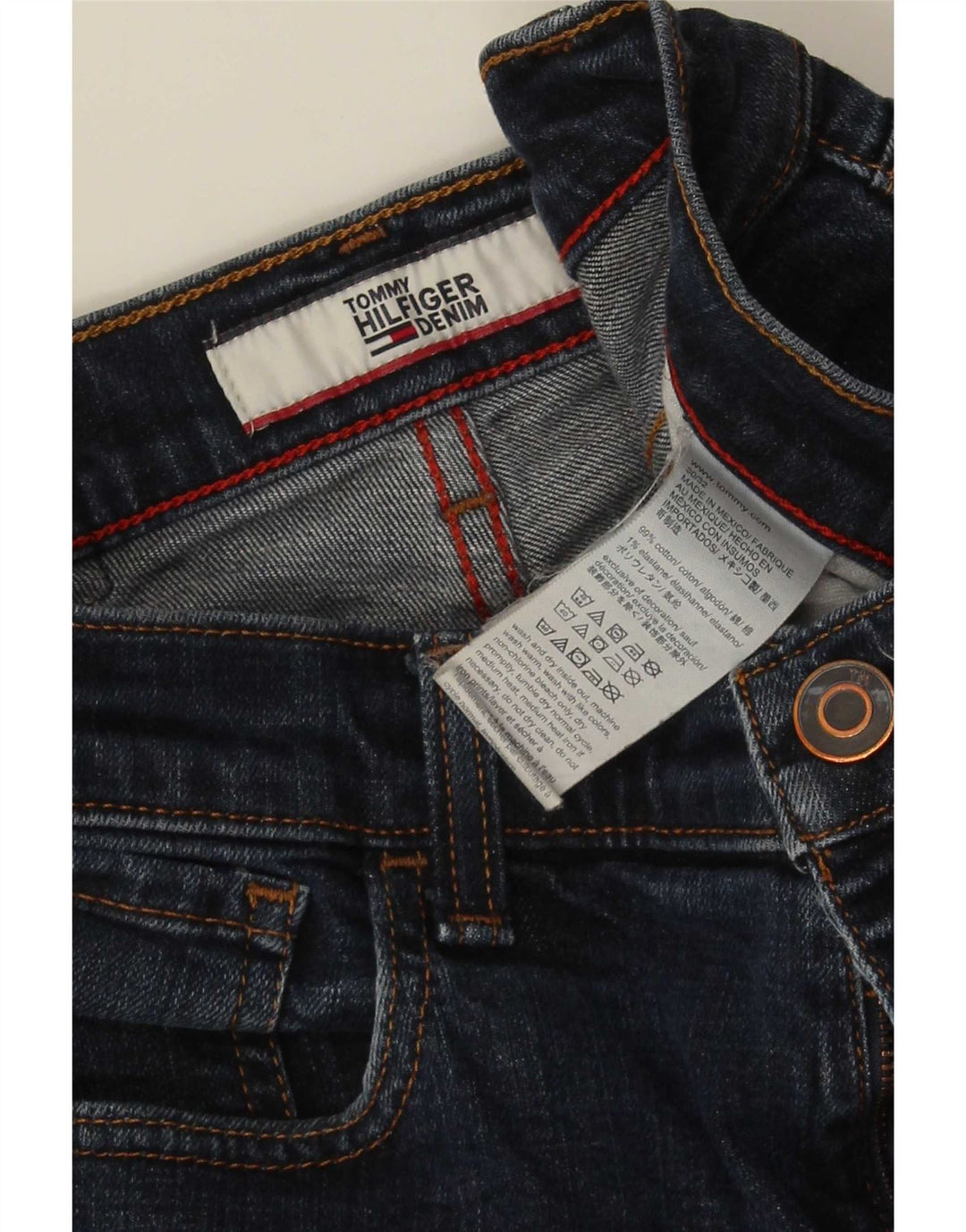 Tommy Hilfiger Herren Slim Jeans W30 L32 Blaue Baumwolle