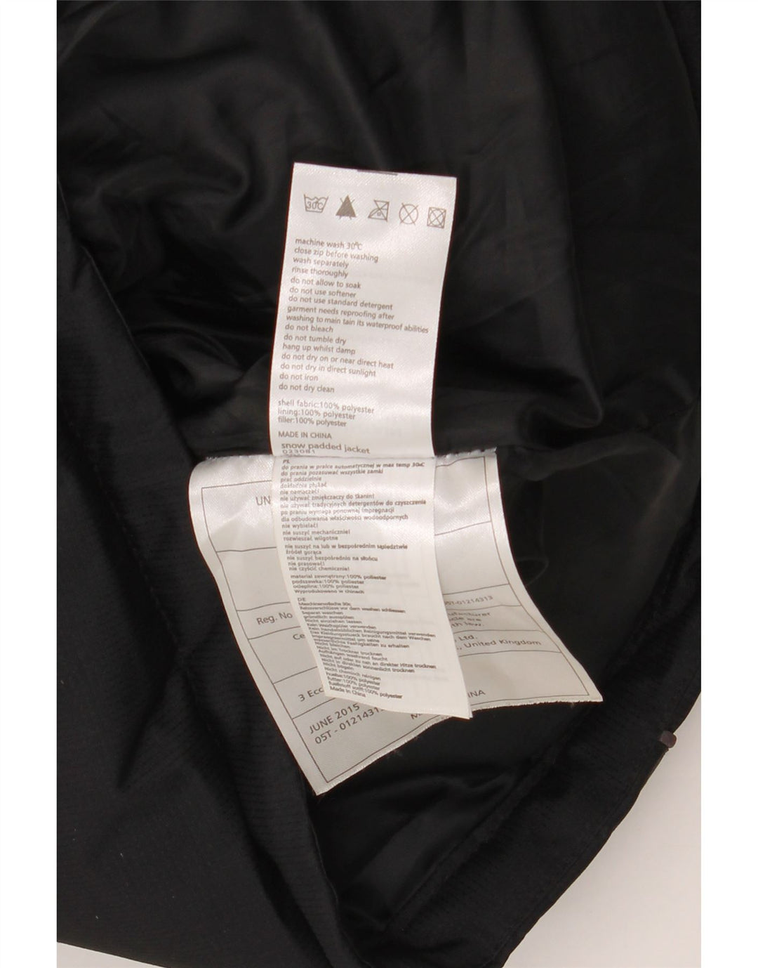 Mountain Warehouse Wattierte Herrenjacke mit Kapuze, UK 36, Größe S, Schwarz, Polyester