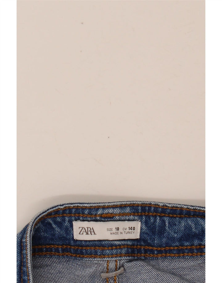 ZARA Mädchen-Jeans mit weitem Bein, 9–10 Jahre, W24, L22, Blau