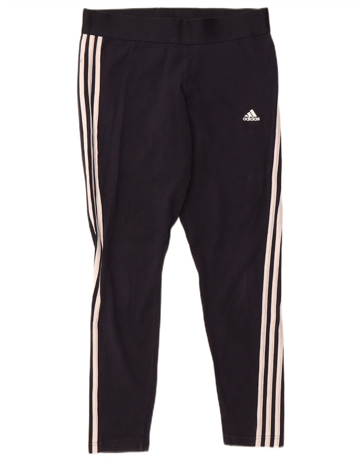 Adidas Damen Leggings UK 16/18 Large Marineblau