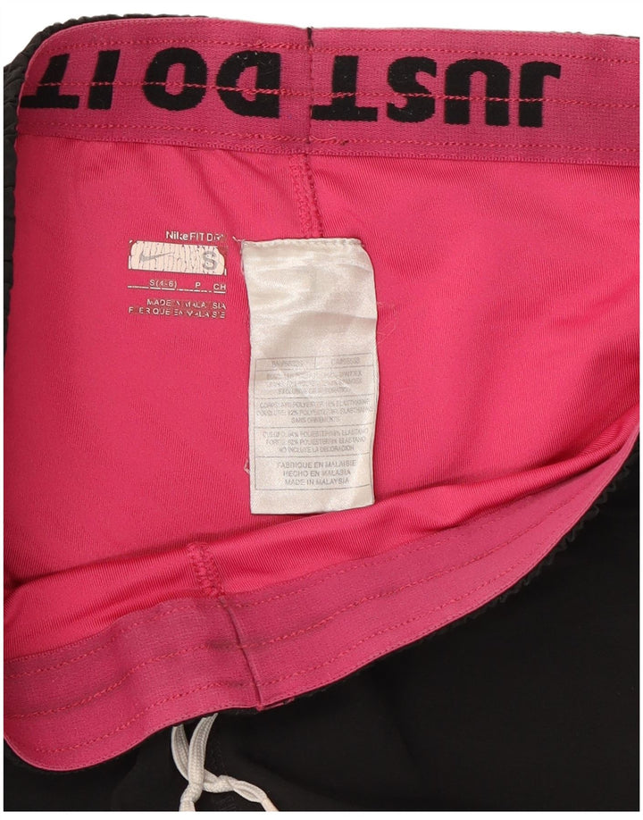 NIKE Womens Fit Dry Sport Shorts US 4/6 Small Black Polyester